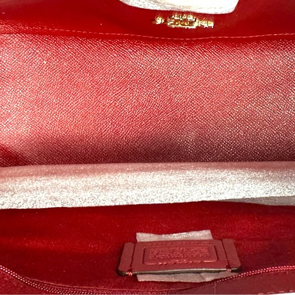 Coach Red Horse and Carriage Tote Bag with Monogram Pattern- Like New - Picture 10 of 12